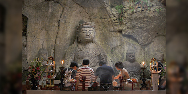 日本最大の磨崖仏群にして
石仏では唯一の国宝

