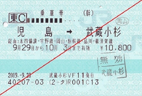 名古屋東京新幹線チケット - 鉄道乗車券